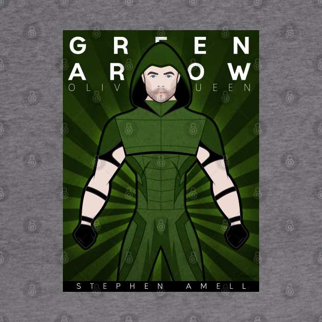 Heroes Unmasked: Green Arrow Tooniefied Poster by Tooniefied